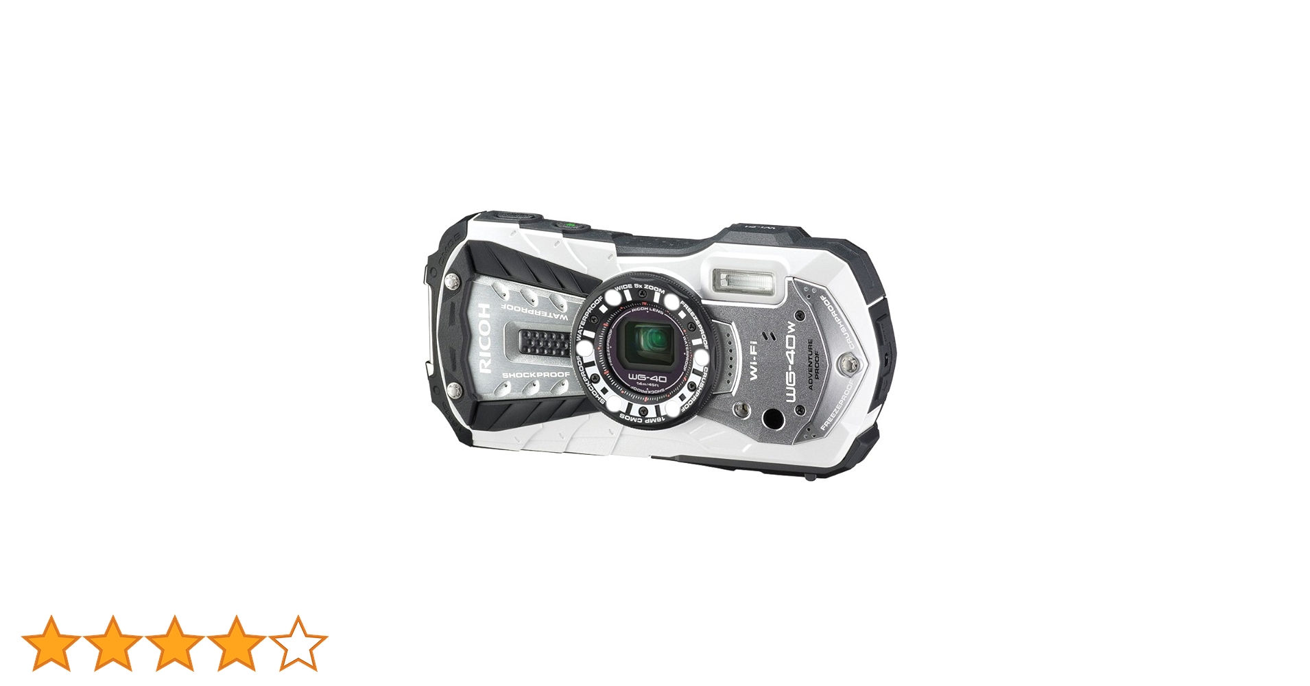 Amazon | RICOH 防水デジタルカメラ RICOH WG-40W ホワイト 防水
